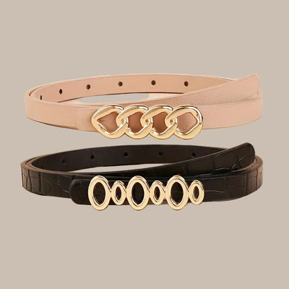 5pcs Women Skinny Belt Set