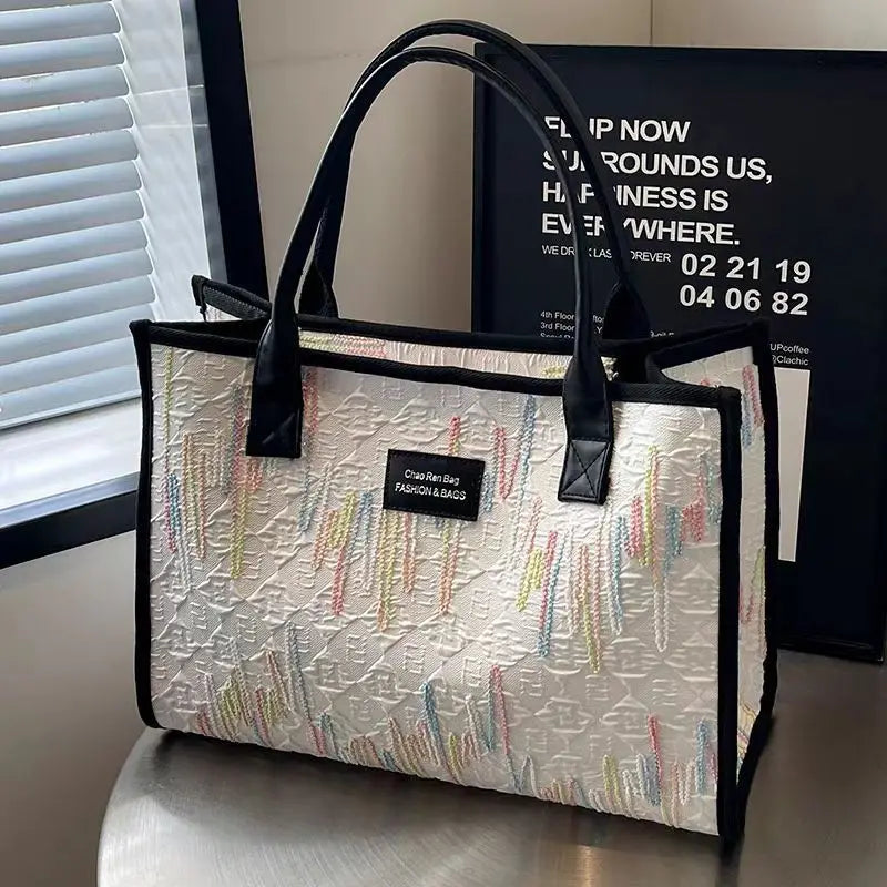 Off-White Canvas Tote Bag