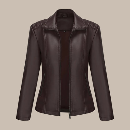 Women's Patchwork Faux Leather Jacket