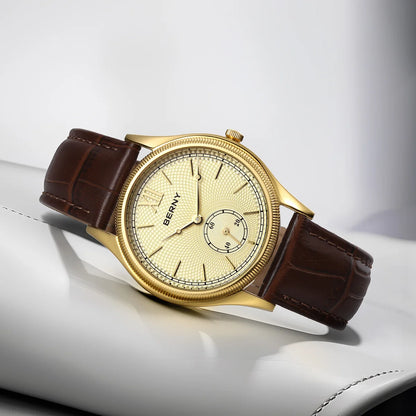 Classic Leather Strap Watch