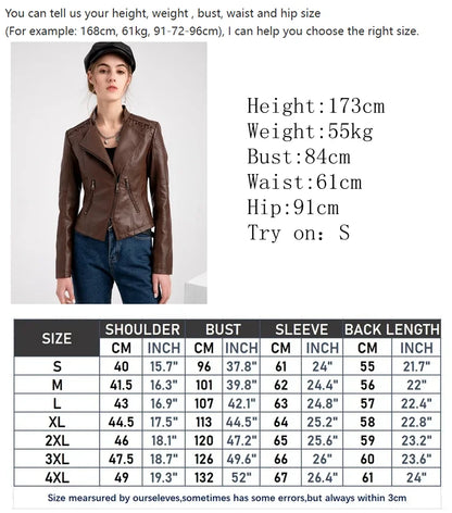 Women's Colorful Faux Leather Moto Jacket