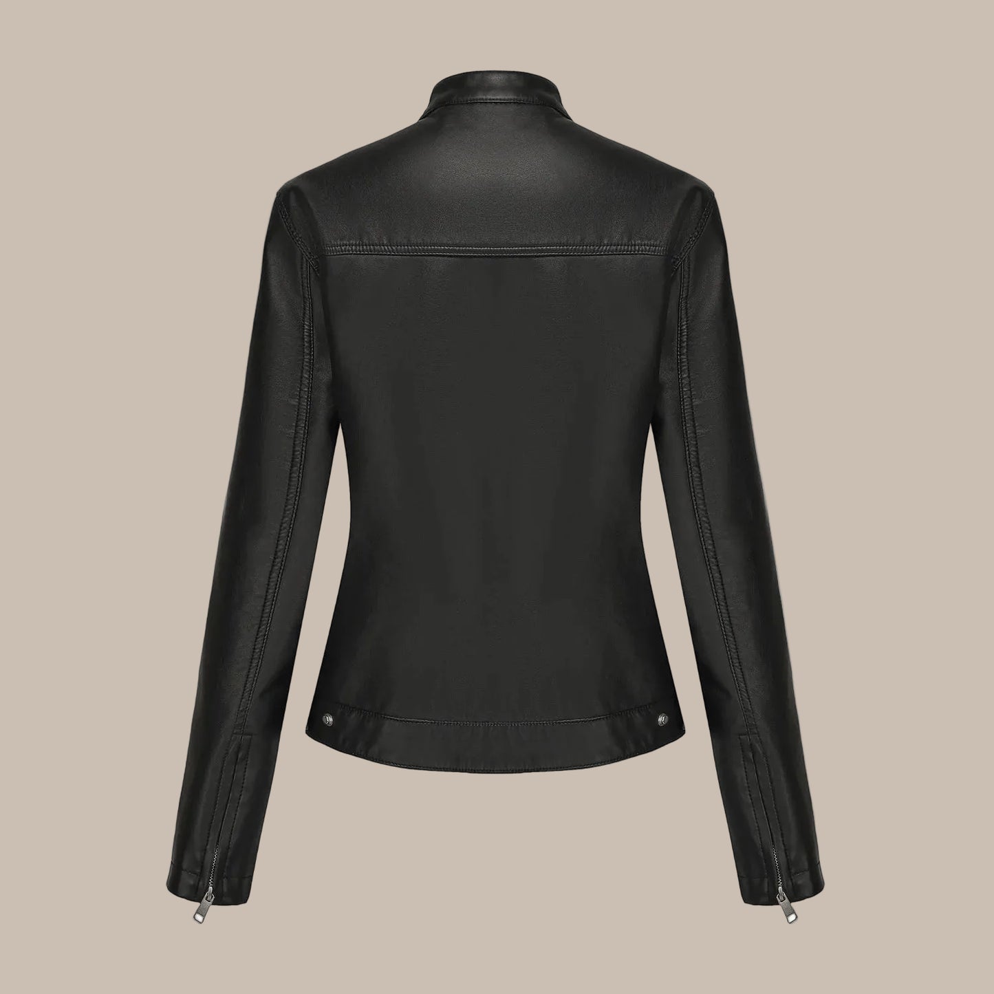 Women's Fitted Slim PU Jacket