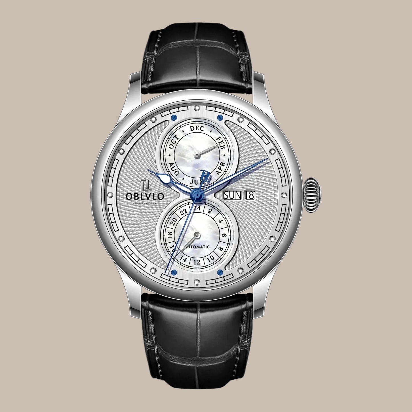 Blue Leather Strap Automatic