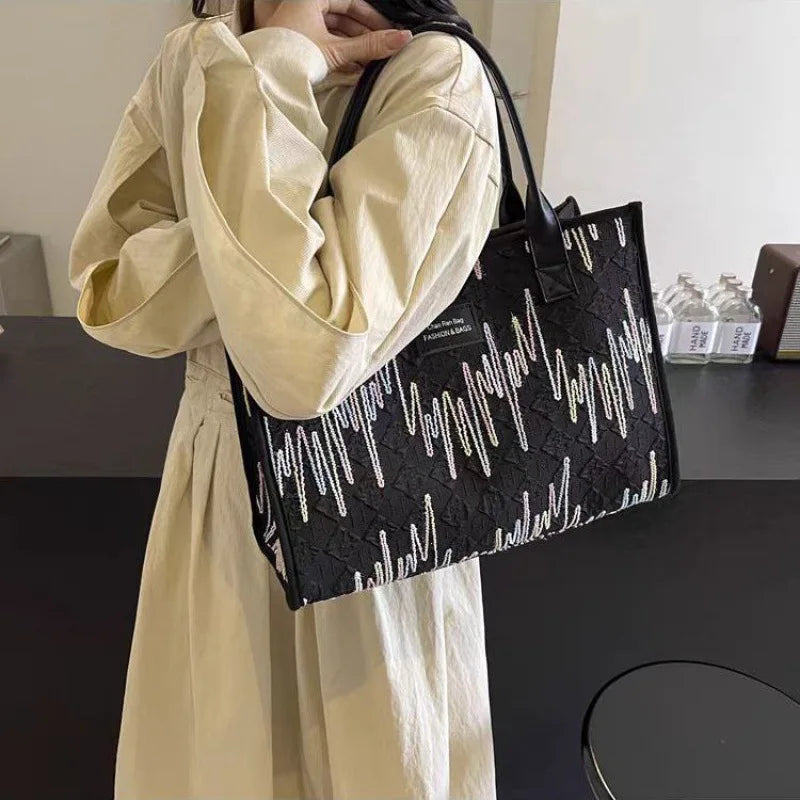 Off-White Canvas Tote Bag