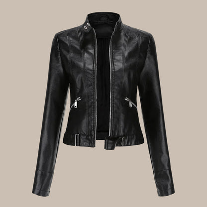 Women's Short Genuine Leather Jacket