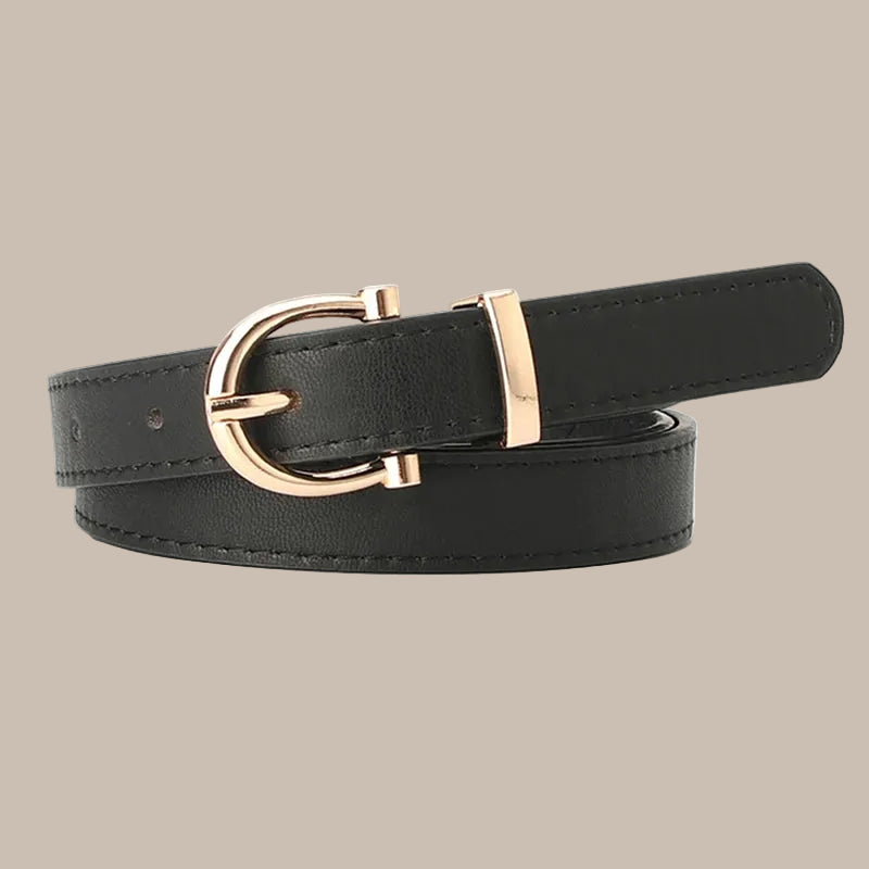 Women's Retro Oval Buckle Belt