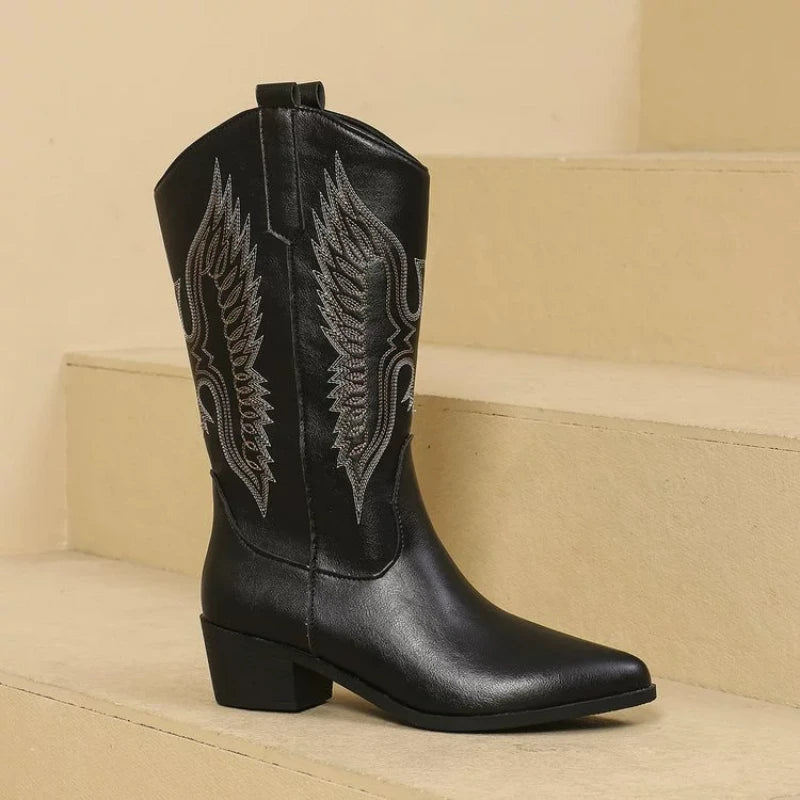 Mid-Calf Western Boots