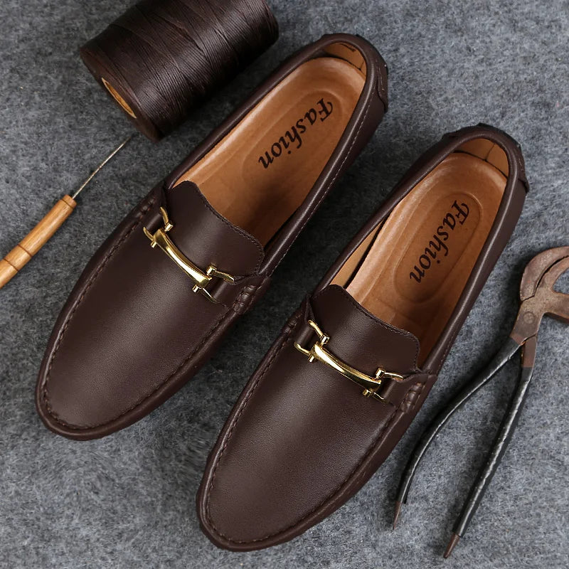 Business Leather Flats for Men