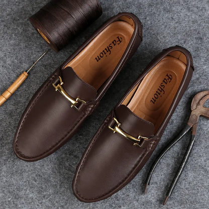 Business Leather Flats for Men