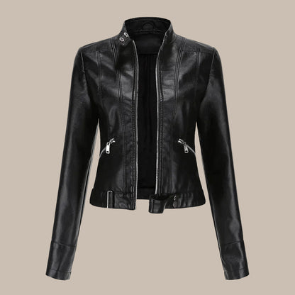 Women's Short Genuine Leather Jacket