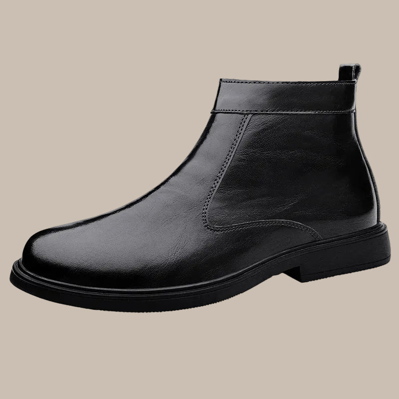 Men's Winter Plush Leather Boots