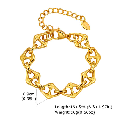Gold-Tone Toggle Clasp Chain Bracelet