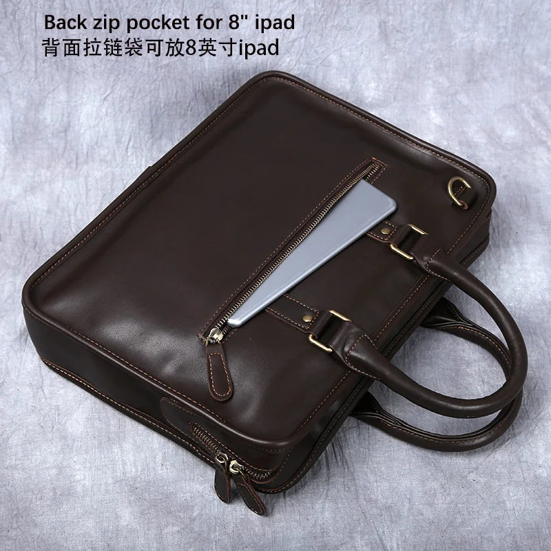 Vintage Cowhide Laptop Bag