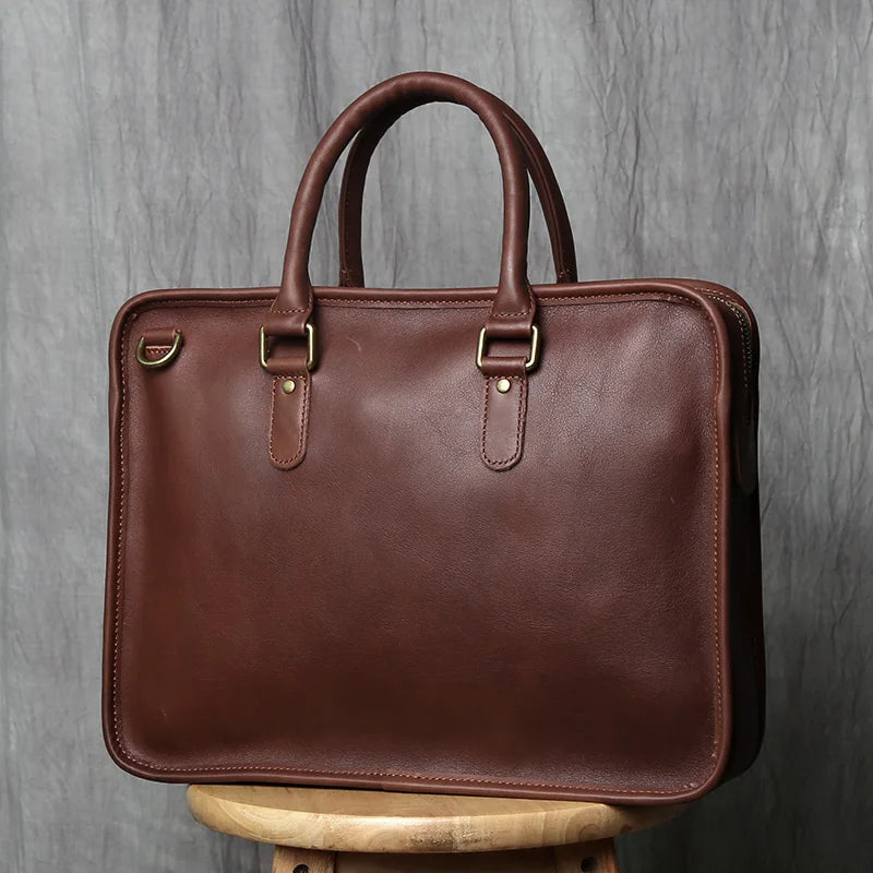 Vintage Cowhide Laptop Bag