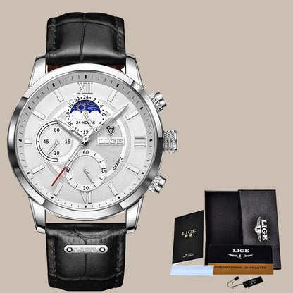 Men's Luxury Leather Quartz Watch