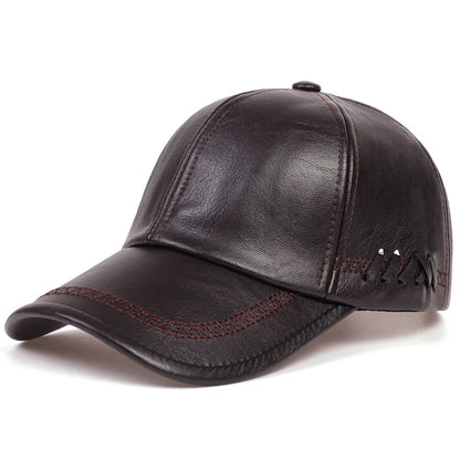 Leather Baseball Cap