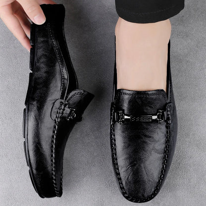 Men’s Metal Buckle Loafers
