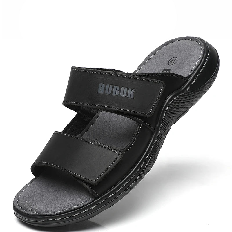 Summer Leather Slides