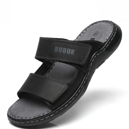 Summer Leather Slides