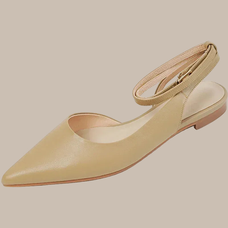 Apricot Beige Flat Shoes