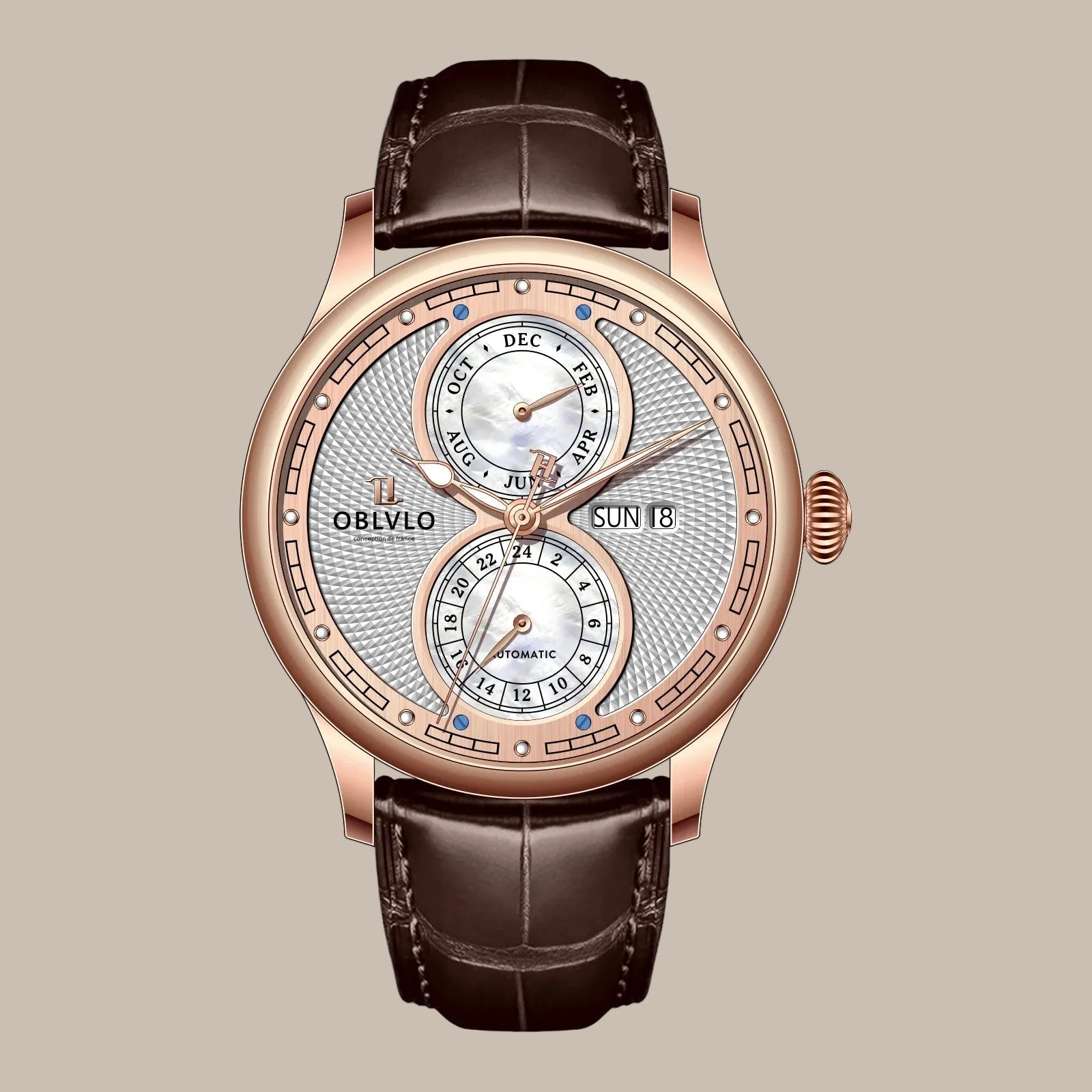 Blue Leather Strap Automatic