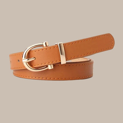 Women's Retro Oval Buckle Belt
