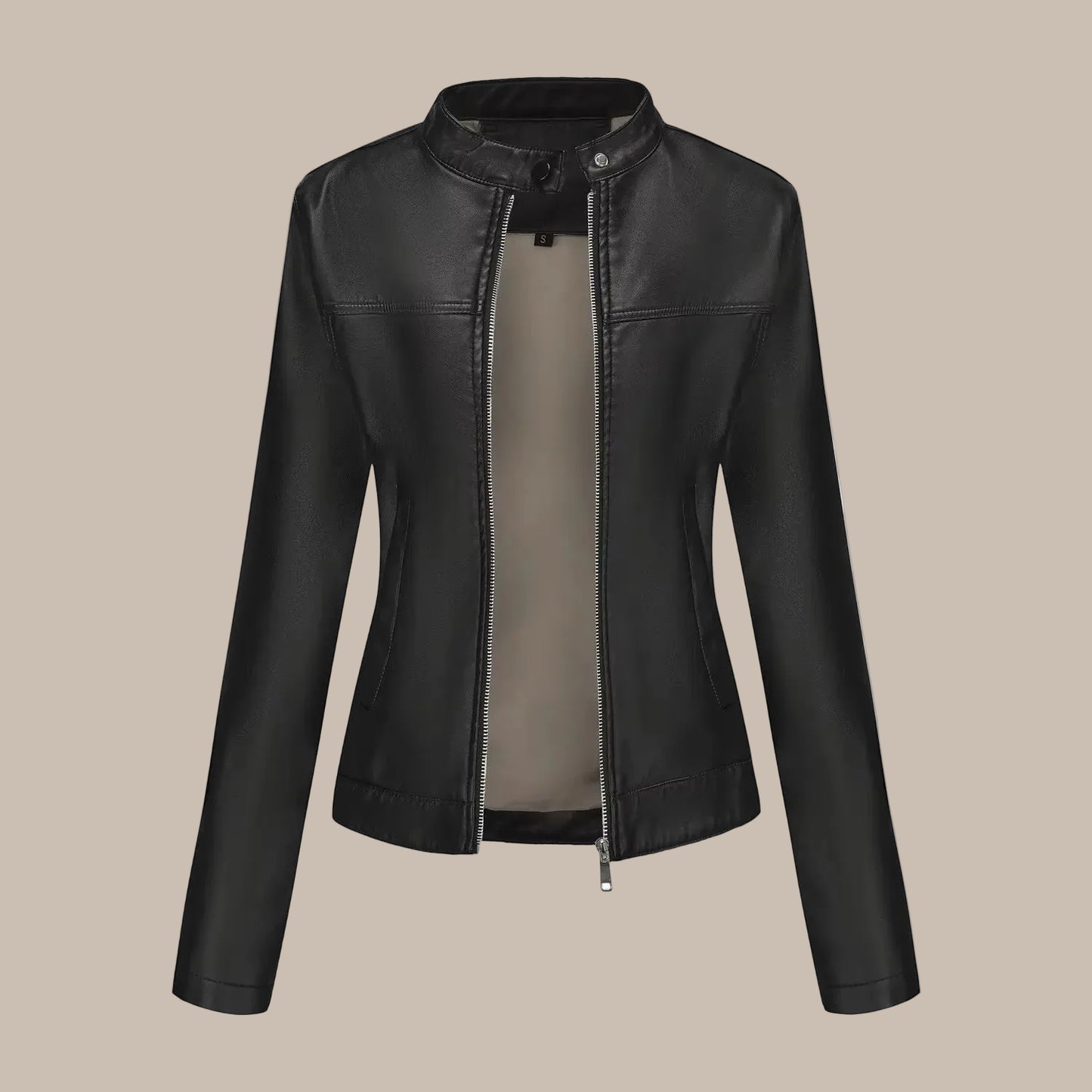 Women's Fitted Slim PU Jacket