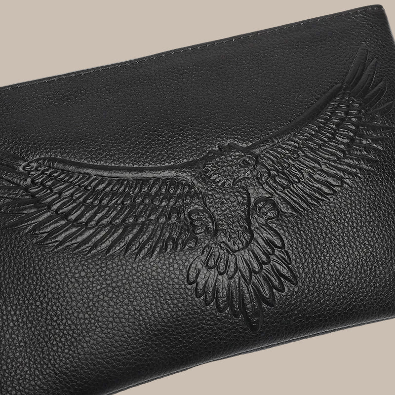 Eagle Emboss Long Wallet