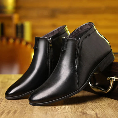 Men's Retro Zipper Ankle Boots