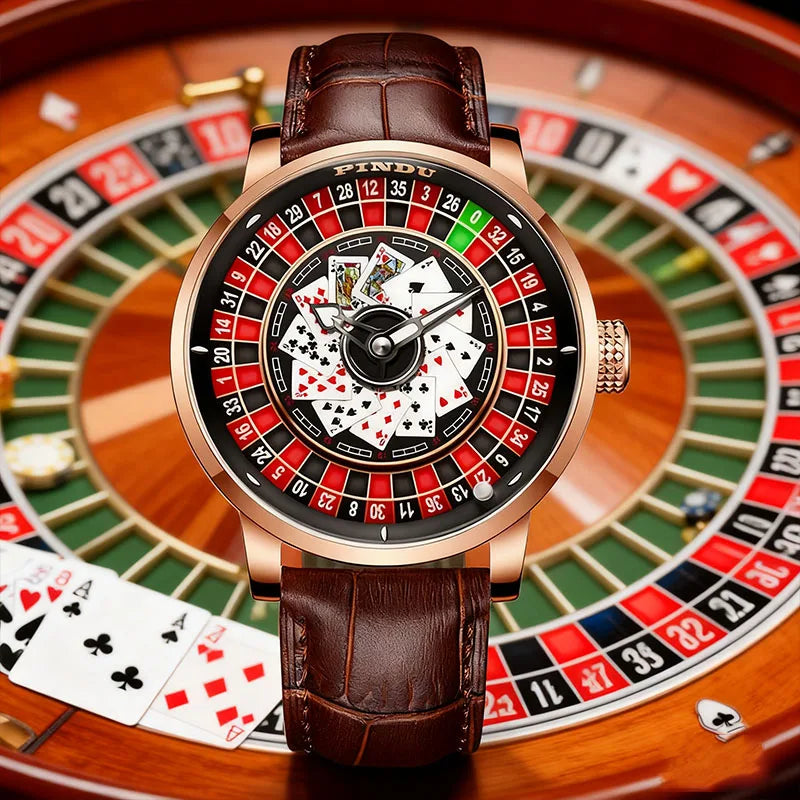 Men’s Luxury Poker Dial Watch