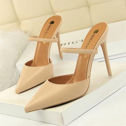 PU Leather Stiletto Pumps