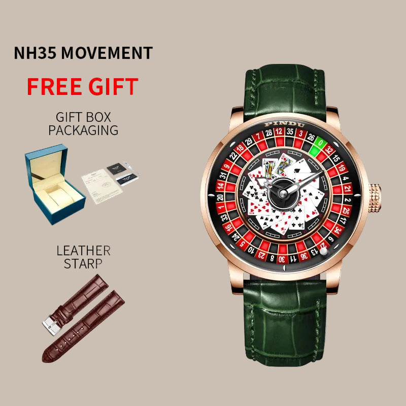 Men’s Luxury Poker Dial Watch