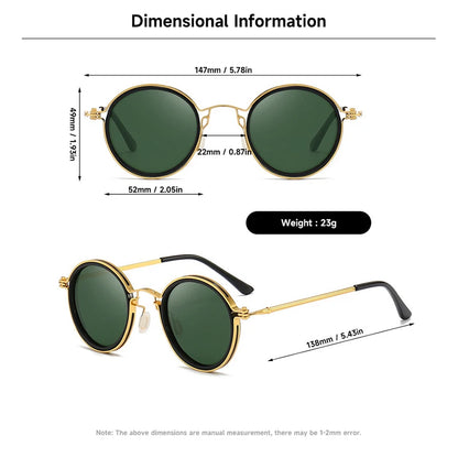 Round Retro Alloy Glasses