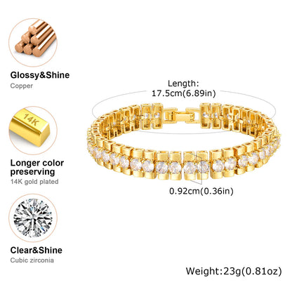 14K Gold Chunky Paperclip Chain Bracelet