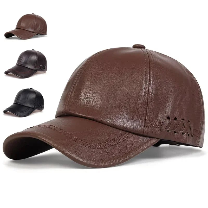 Leather Baseball Cap