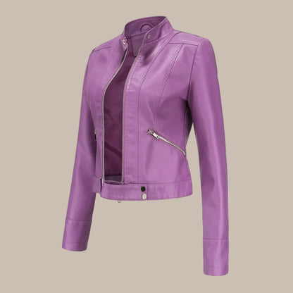 Women's Short Genuine Leather Jacket