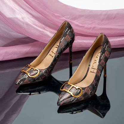 Women’s Letter-Printed Pumps