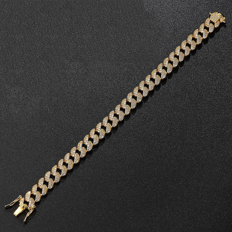 9mm GRA Moissanite Cuban Link Bracelet