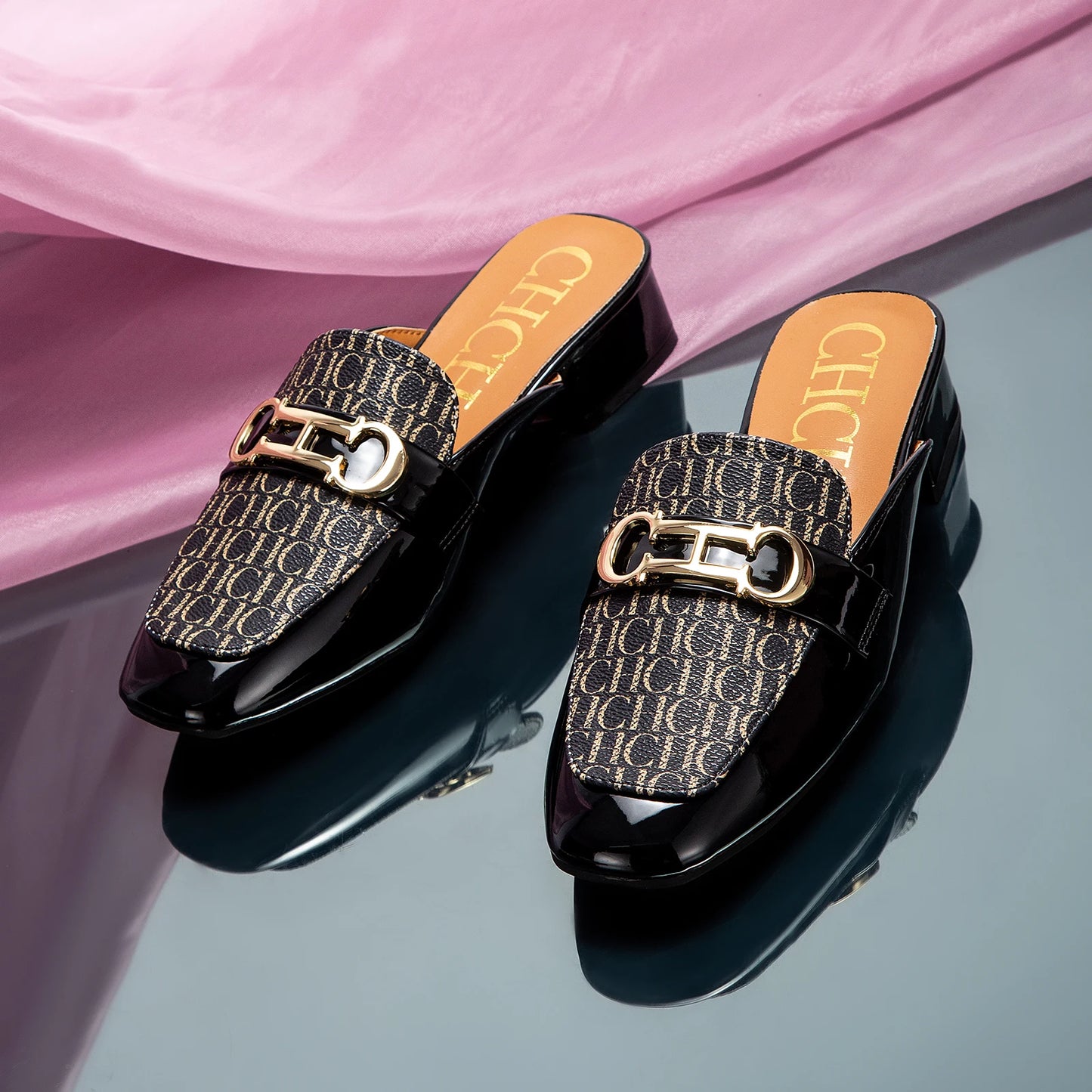 Buckle Mules for Women