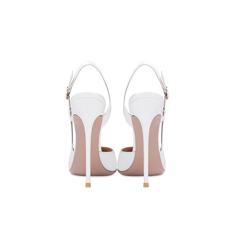 White Patent High Heels