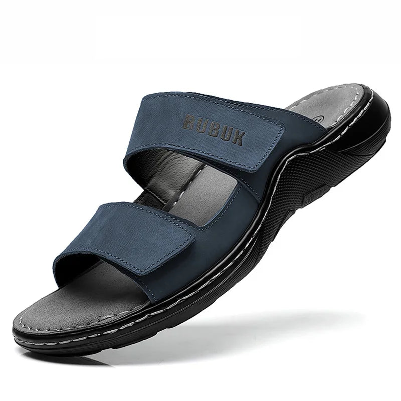 Summer Leather Slides