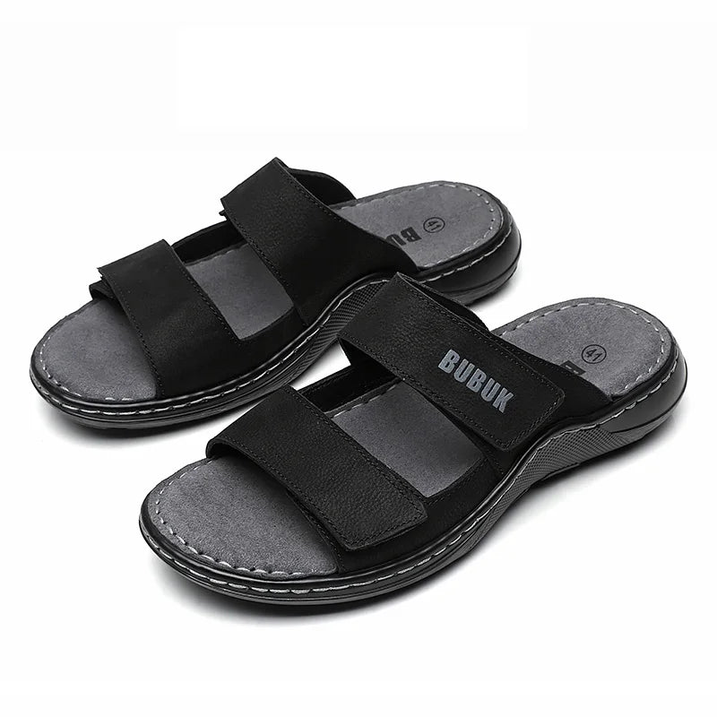 Summer Leather Slides