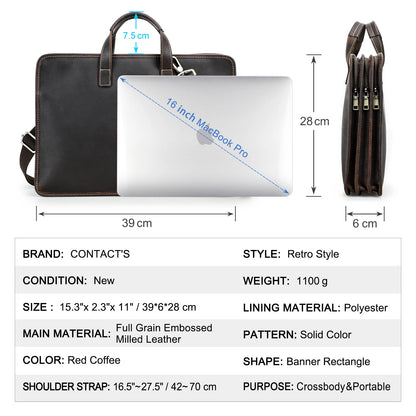 Men’s Leather Business Tote