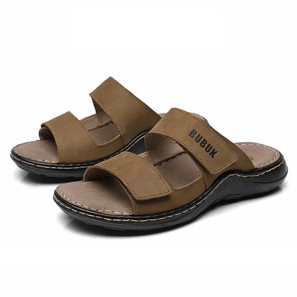 Summer Leather Slides