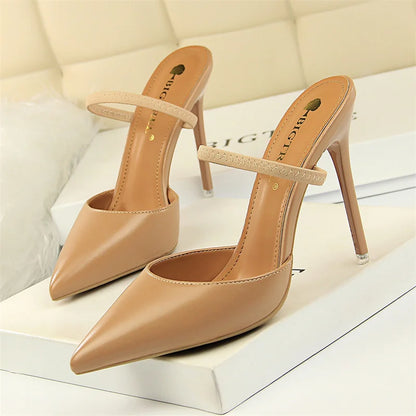 PU Leather Stiletto Pumps
