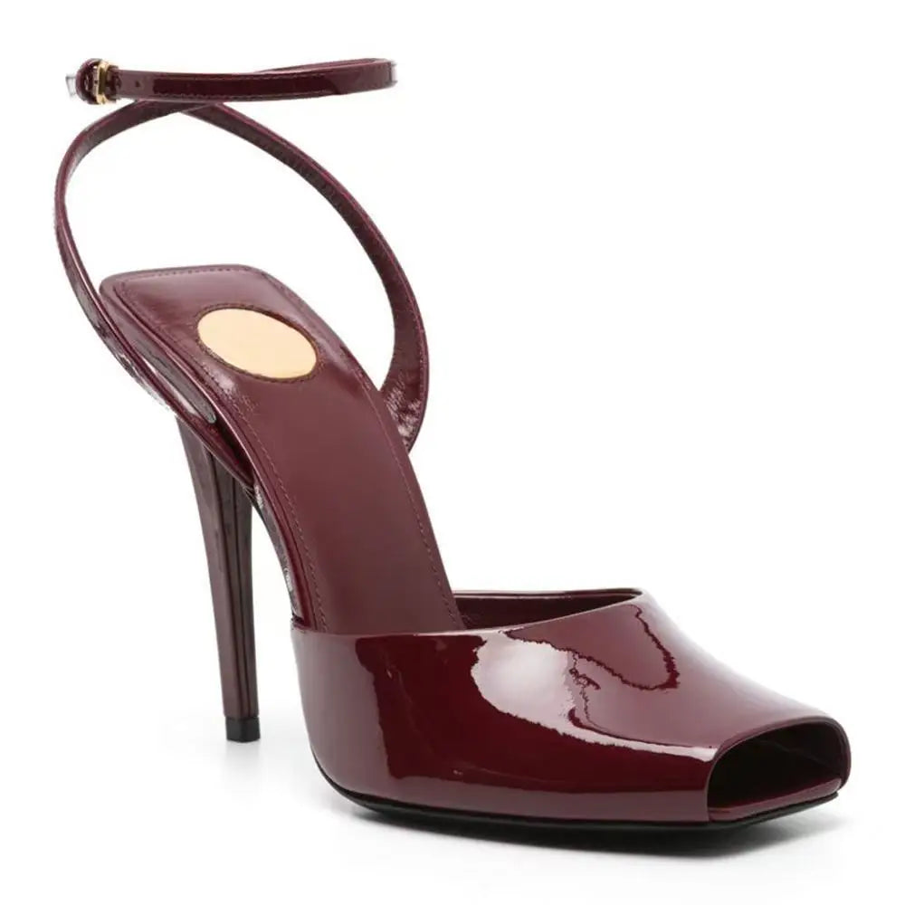 Fish Mouth Patent Sandals