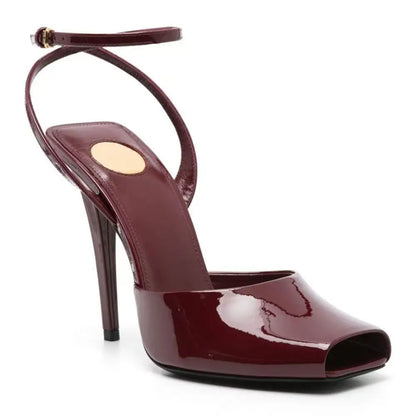 Fish Mouth Patent Sandals
