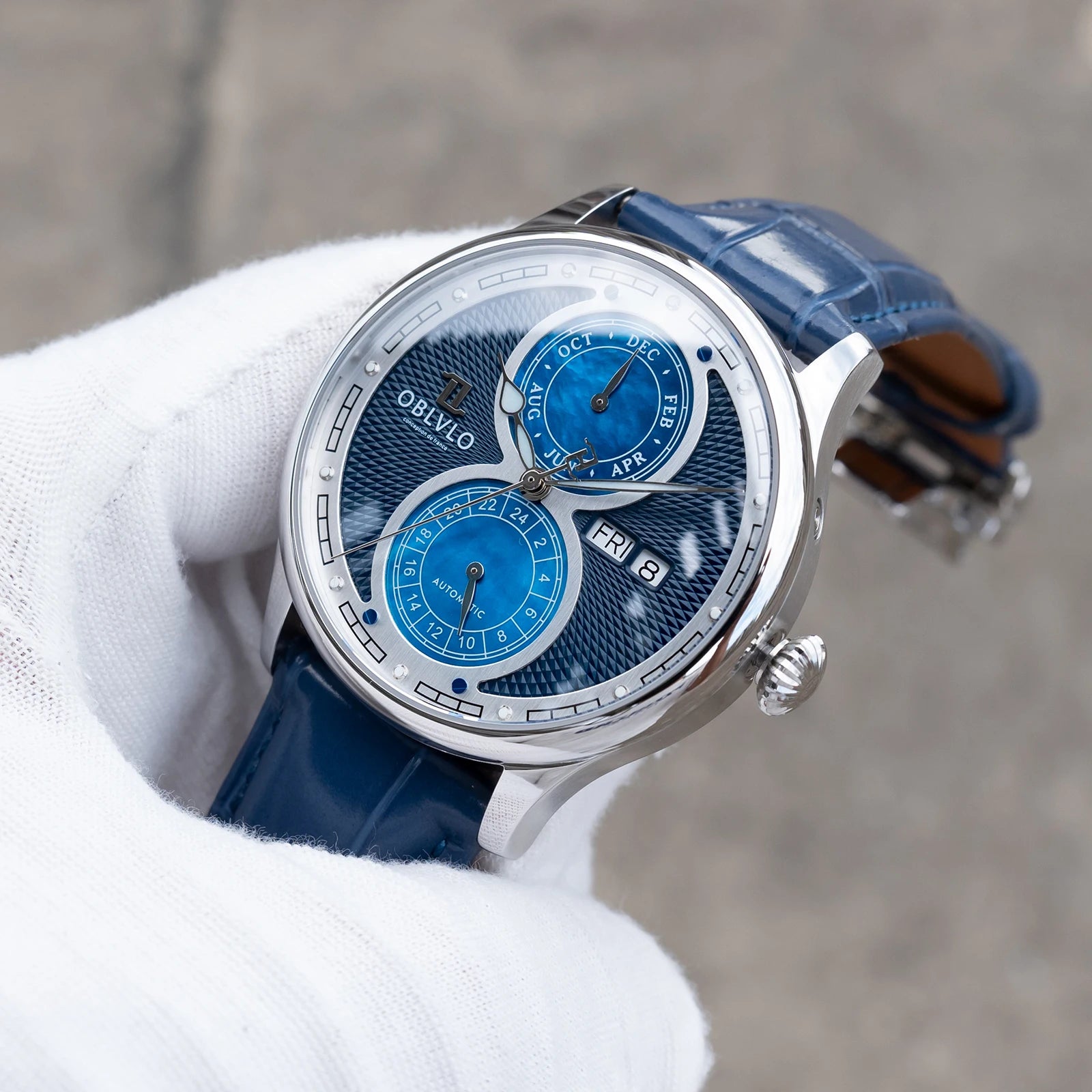 Blue Leather Strap Automatic