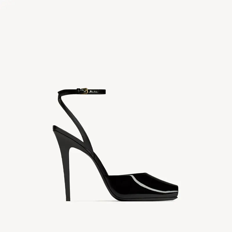 Fish Mouth Patent Sandals