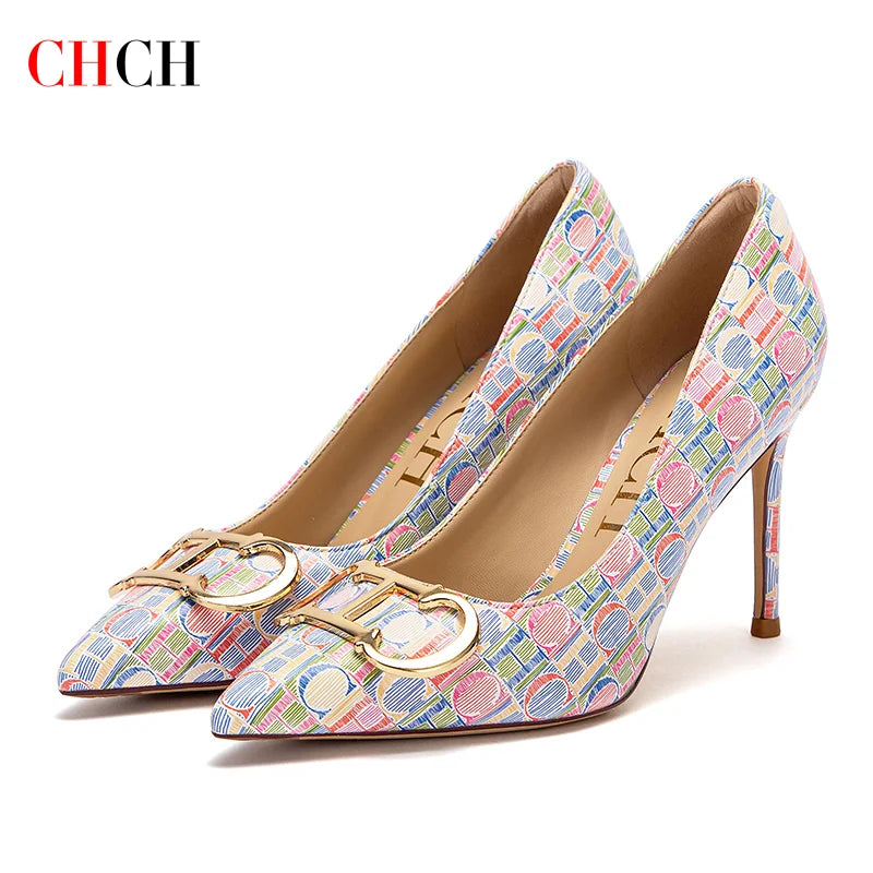 Women’s Letter-Printed Pumps